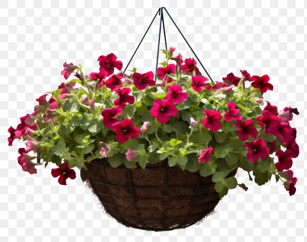 PNG Flower basket plant houseplant. 