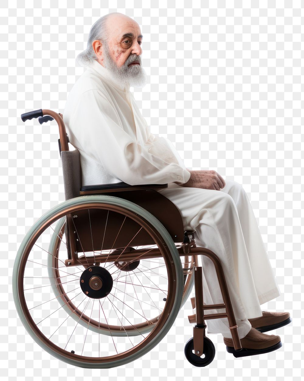PNG Wheelchair sitting adult architecture. AI generated Image by rawpixel.