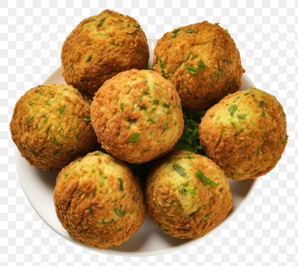 PNG Meatball falafel plate food. AI generated Image by rawpixel.
