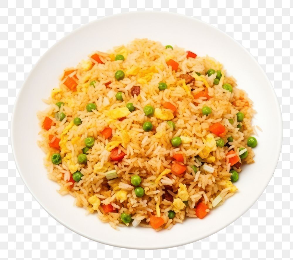 PNG Rice plate food fried rice. AI generated Image by rawpixel.