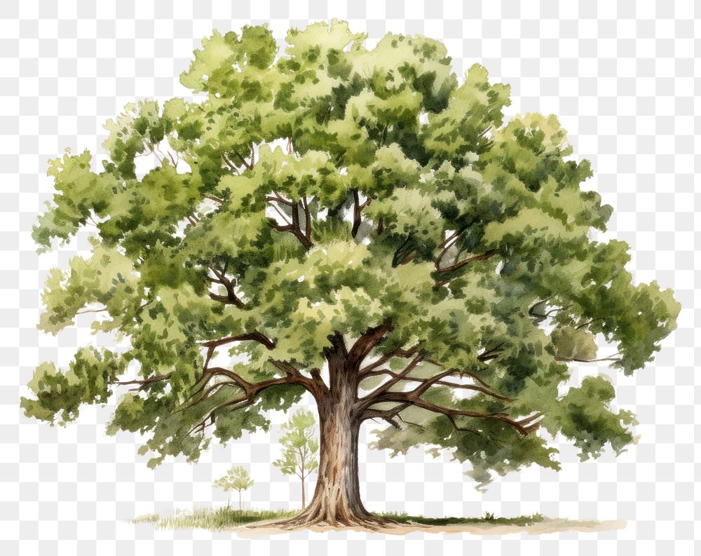 PNG Tree plant oak white background. AI generated Image by rawpixel.