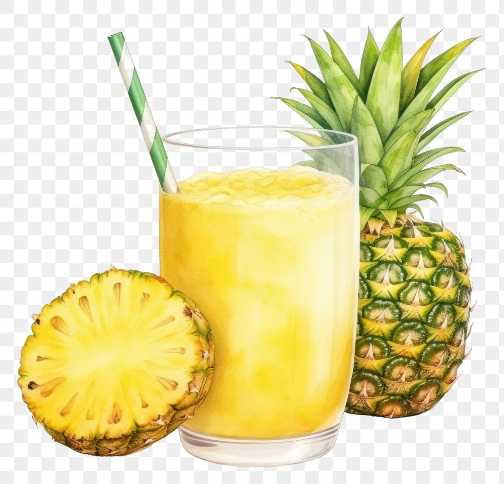 PNG Pineapple smoothie fruit juice. AI generated Image by rawpixel.