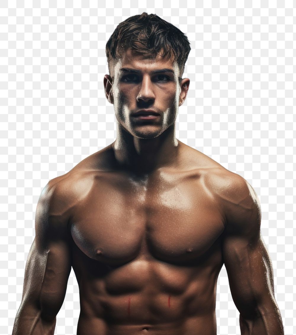 PNG Portrait adult determination bodybuilding. AI generated Image by rawpixel.