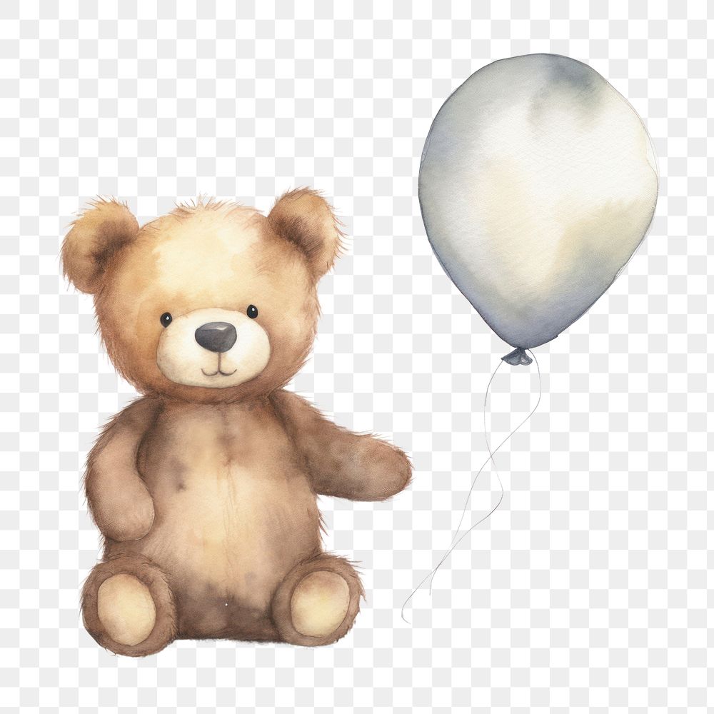 PNG Balloon cute bear toy. 