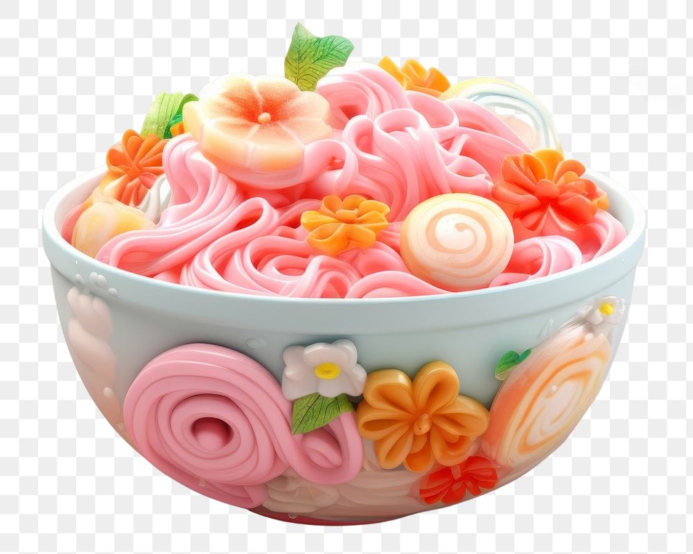 PNG Dessert icing food bowl. AI generated Image by rawpixel.