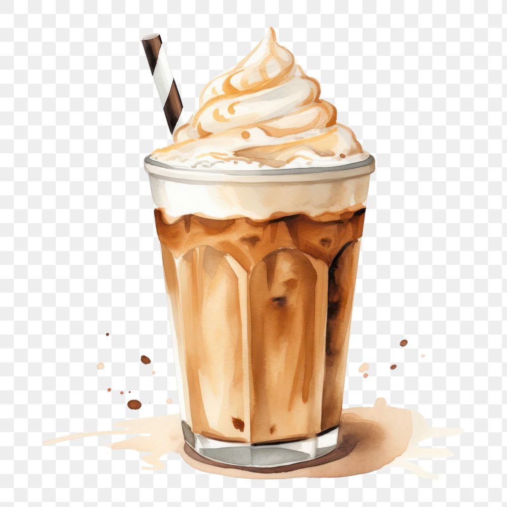 PNG Drink dessert coffee cream. AI generated Image by rawpixel.