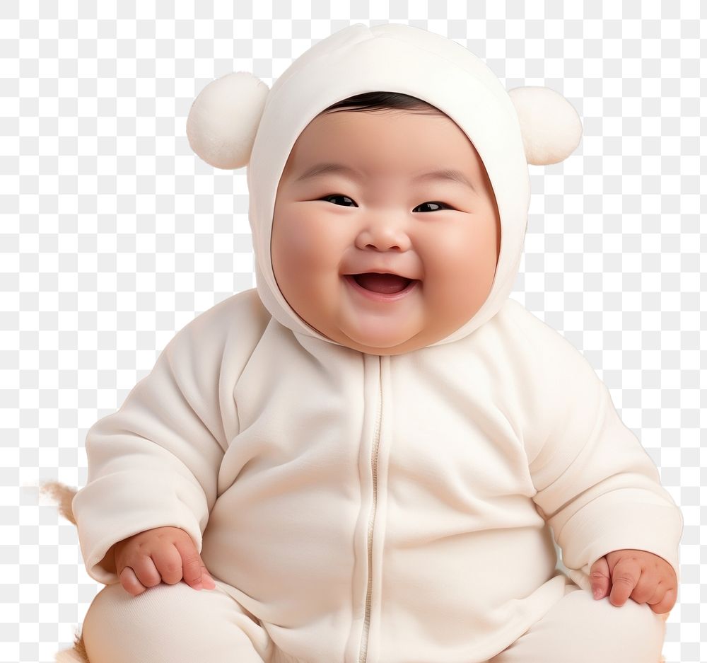 PNG Baby portrait newborn smiling. AI generated Image by rawpixel.