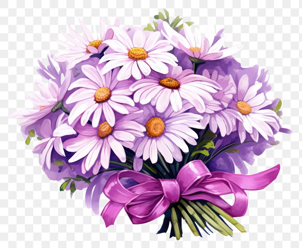 PNG Flower purple daisy petal.