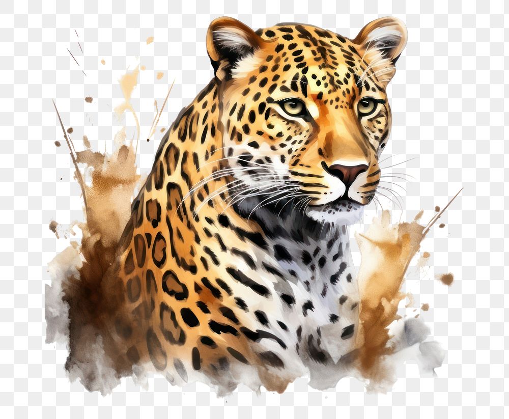 PNG Leopard wildlife cheetah animal. AI generated Image by rawpixel.