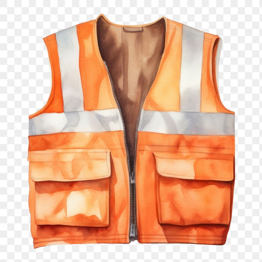 PNG Vest protection lifejacket outerwear. AI generated Image by rawpixel.