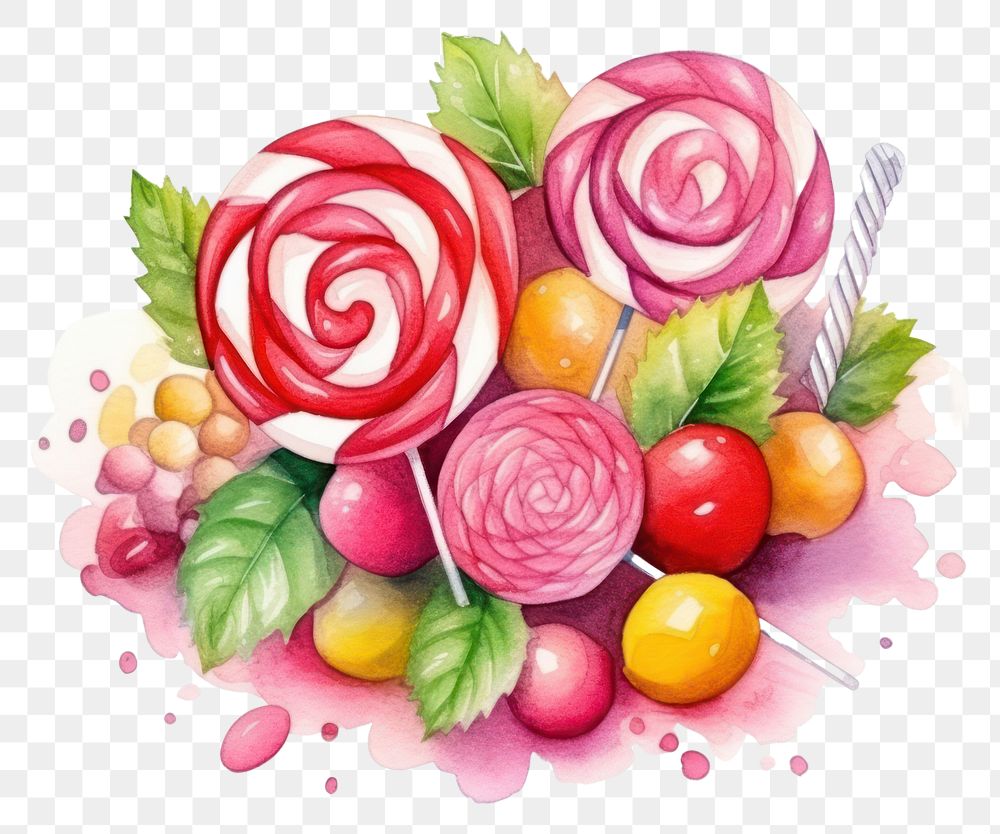 PNG Confectionery lollipop flower candy. 