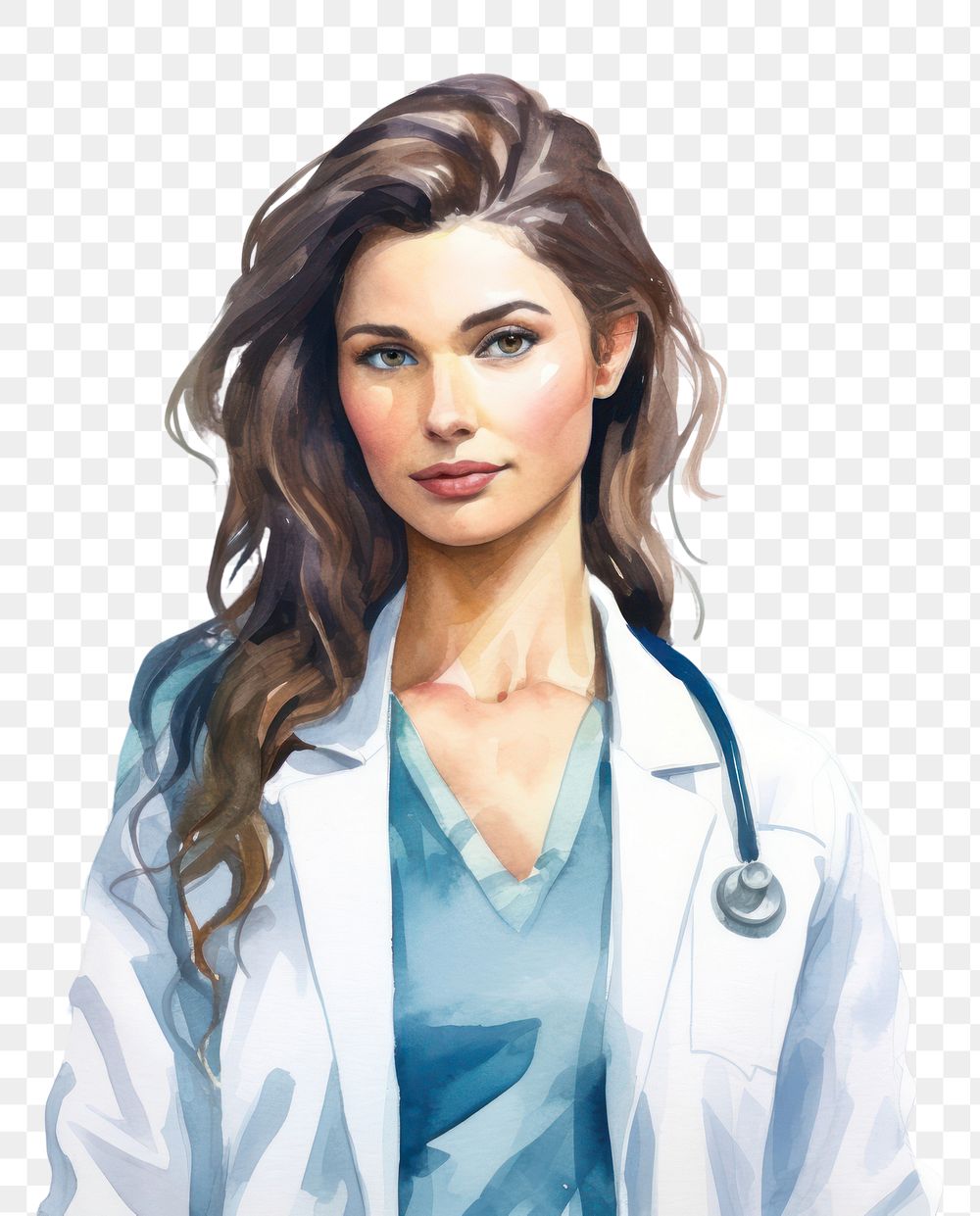 PNG Portrait doctor adult woman. AI generated Image by rawpixel.