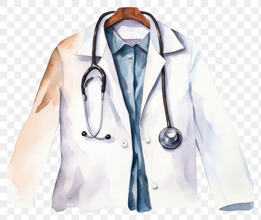 PNG Stethoscope outerwear physician expertise. AI generated Image by rawpixel.