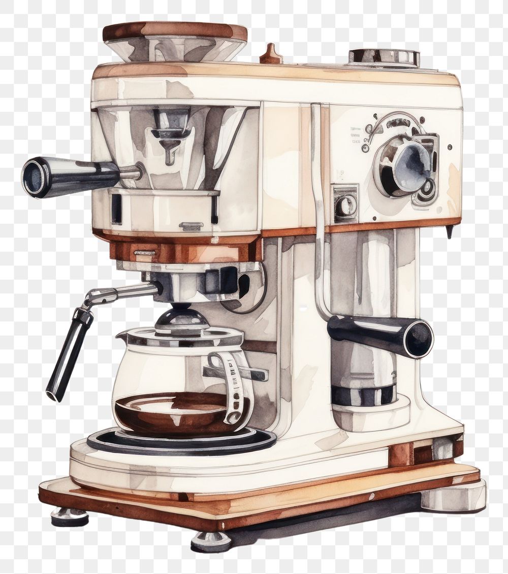 PNG Coffee appliance mixer coffeemaker. AI generated Image by rawpixel.