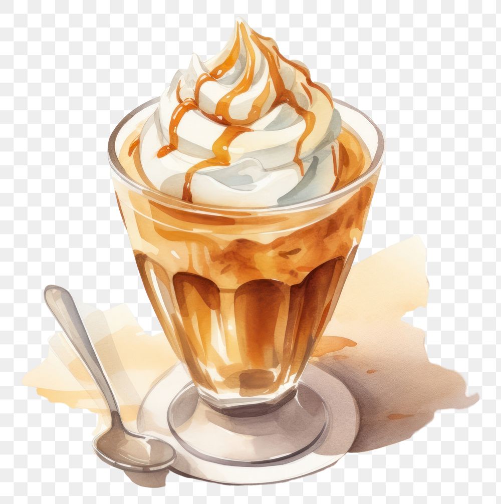 PNG Dessert coffee cream food. AI generated Image by rawpixel.