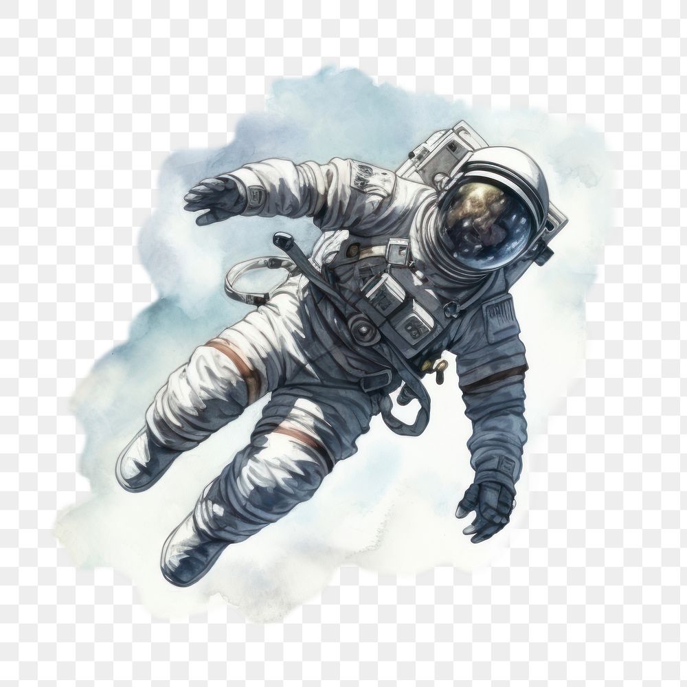 PNG Space protection astronaut skydiving. AI generated Image by rawpixel.