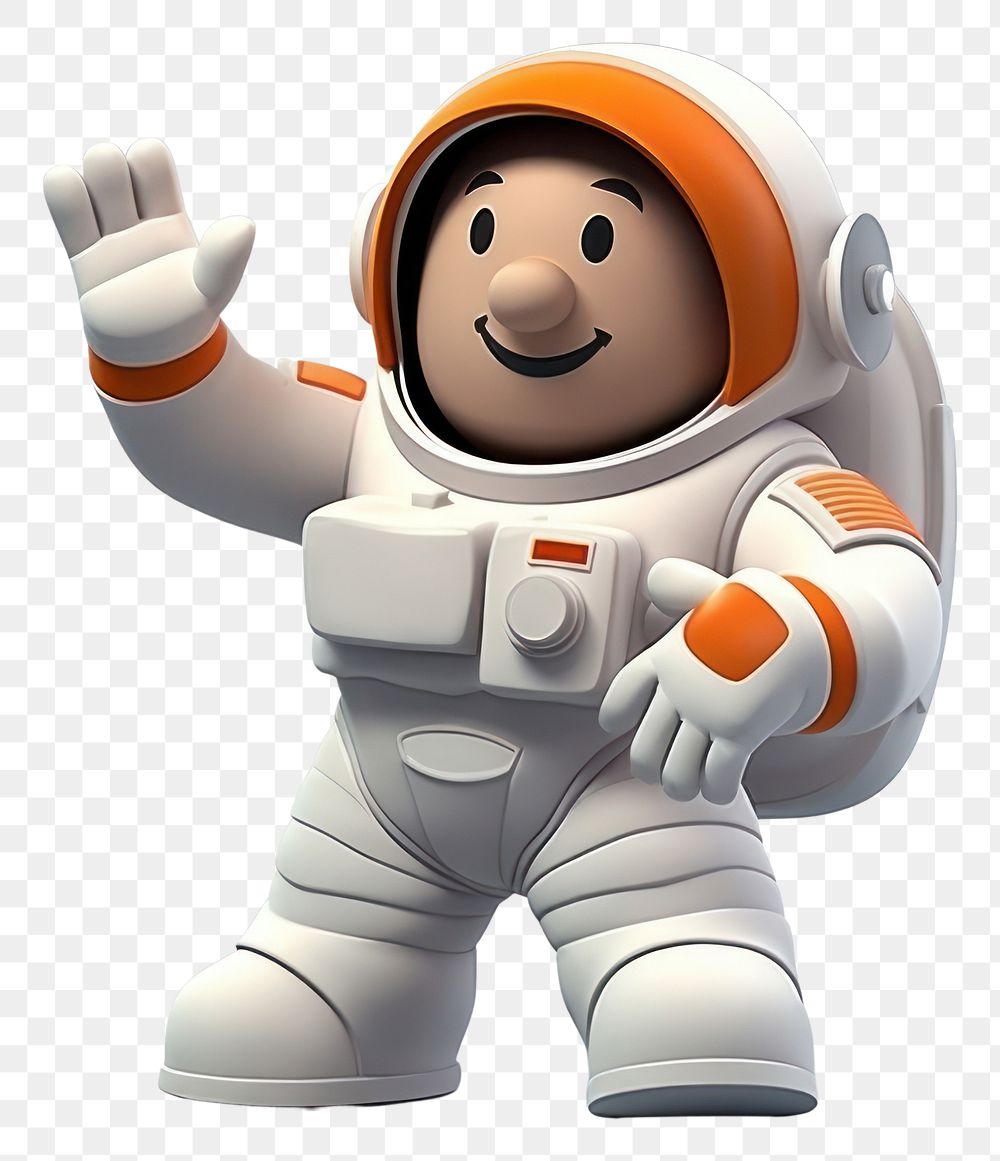 PNG Astronaut cartoon toy transparent background. AI generated Image by rawpixel.