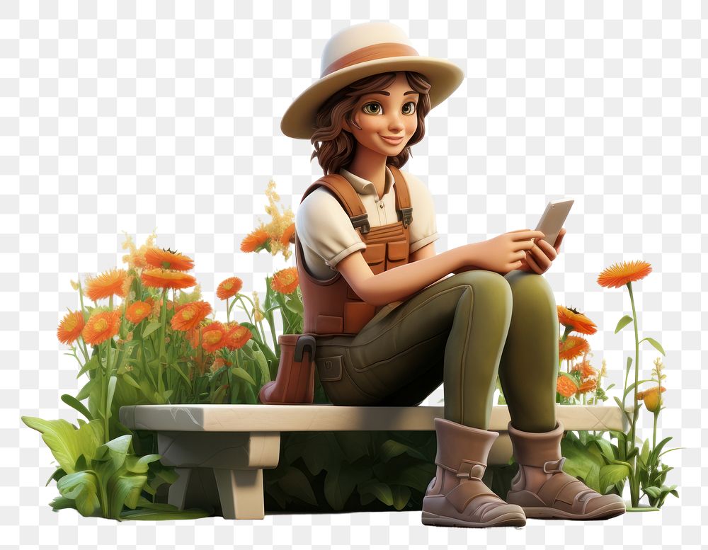 PNG Sitting flower blossom female.