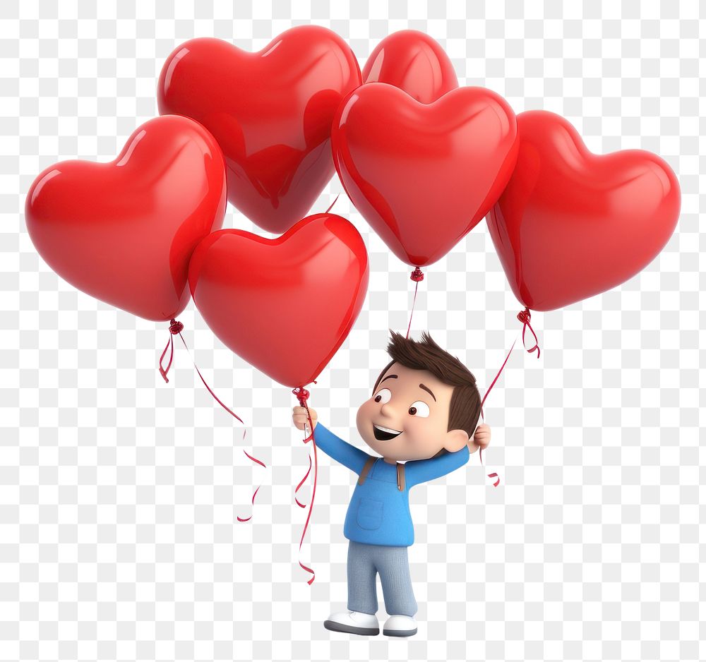 PNG Balloon heart togetherness transparent background