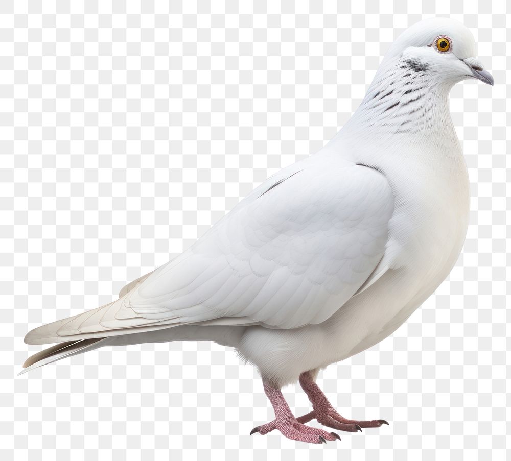 PNG Animal pigeon white bird. AI generated Image by rawpixel.