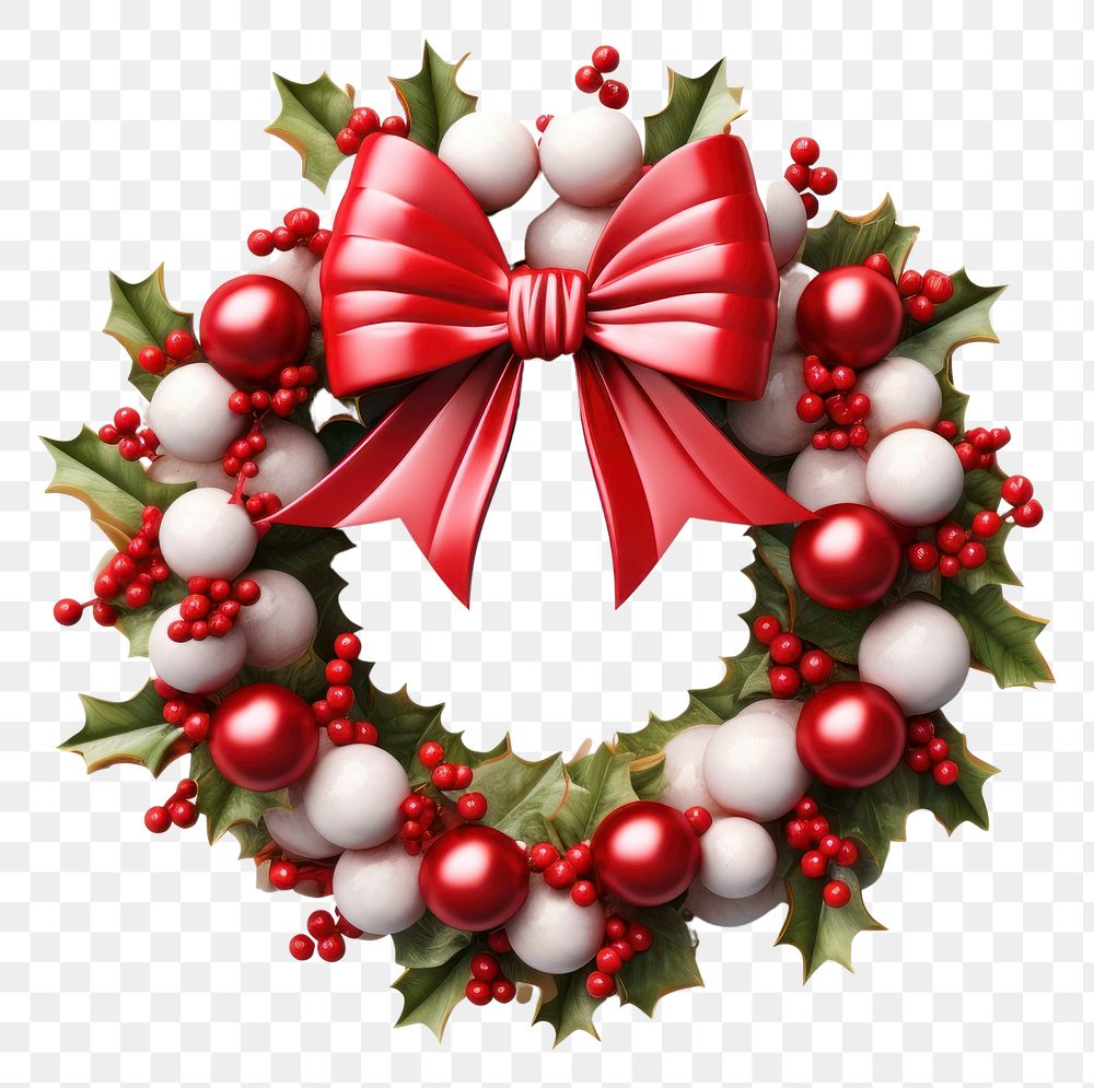 PNG Wreath christmas white background celebration. 