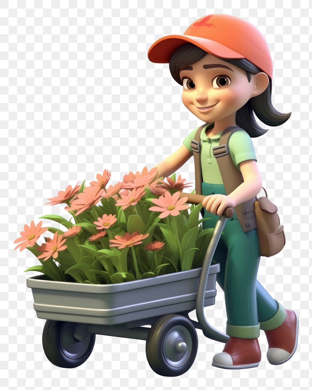 PNG Gardening vehicle flower plant. AI generated Image by rawpixel.