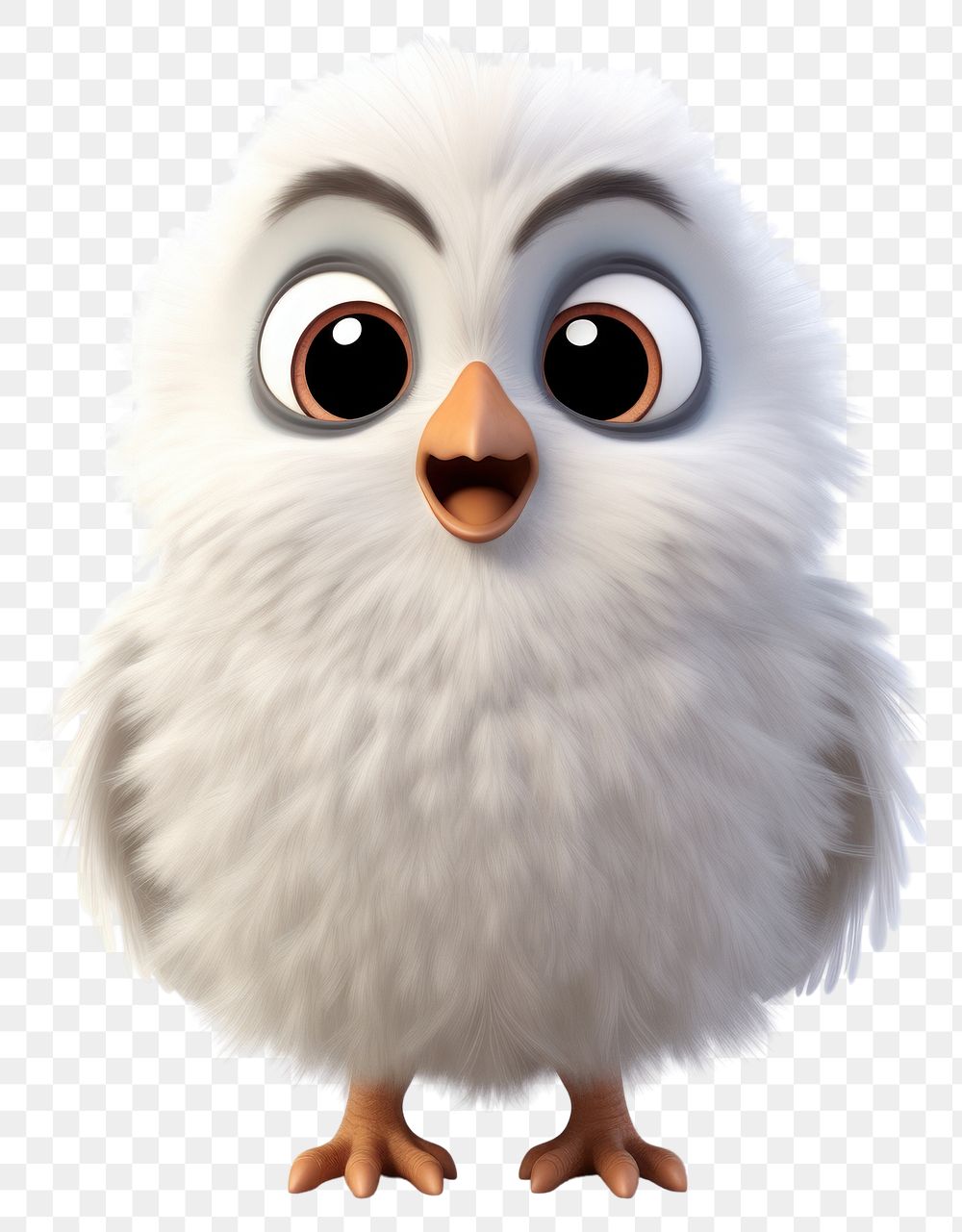PNG Bird cartoon animal white. AI generated Image by rawpixel.