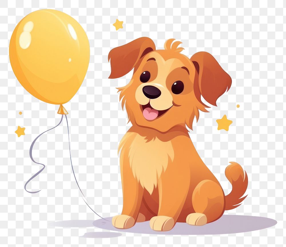 PNG Dog balloon mammal animal. AI generated Image by rawpixel.