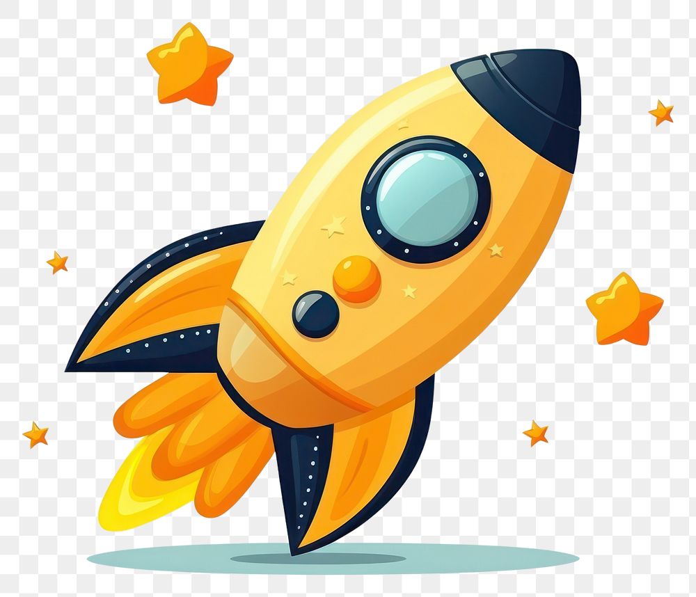 PNG Rocket spaceplane spacecraft goldfish. AI generated Image by rawpixel.