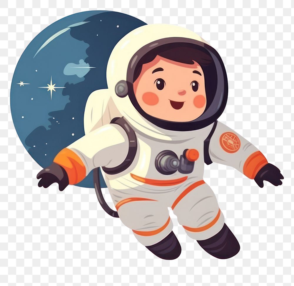 PNG Astronaut cartoon space technology. AI generated Image by rawpixel.
