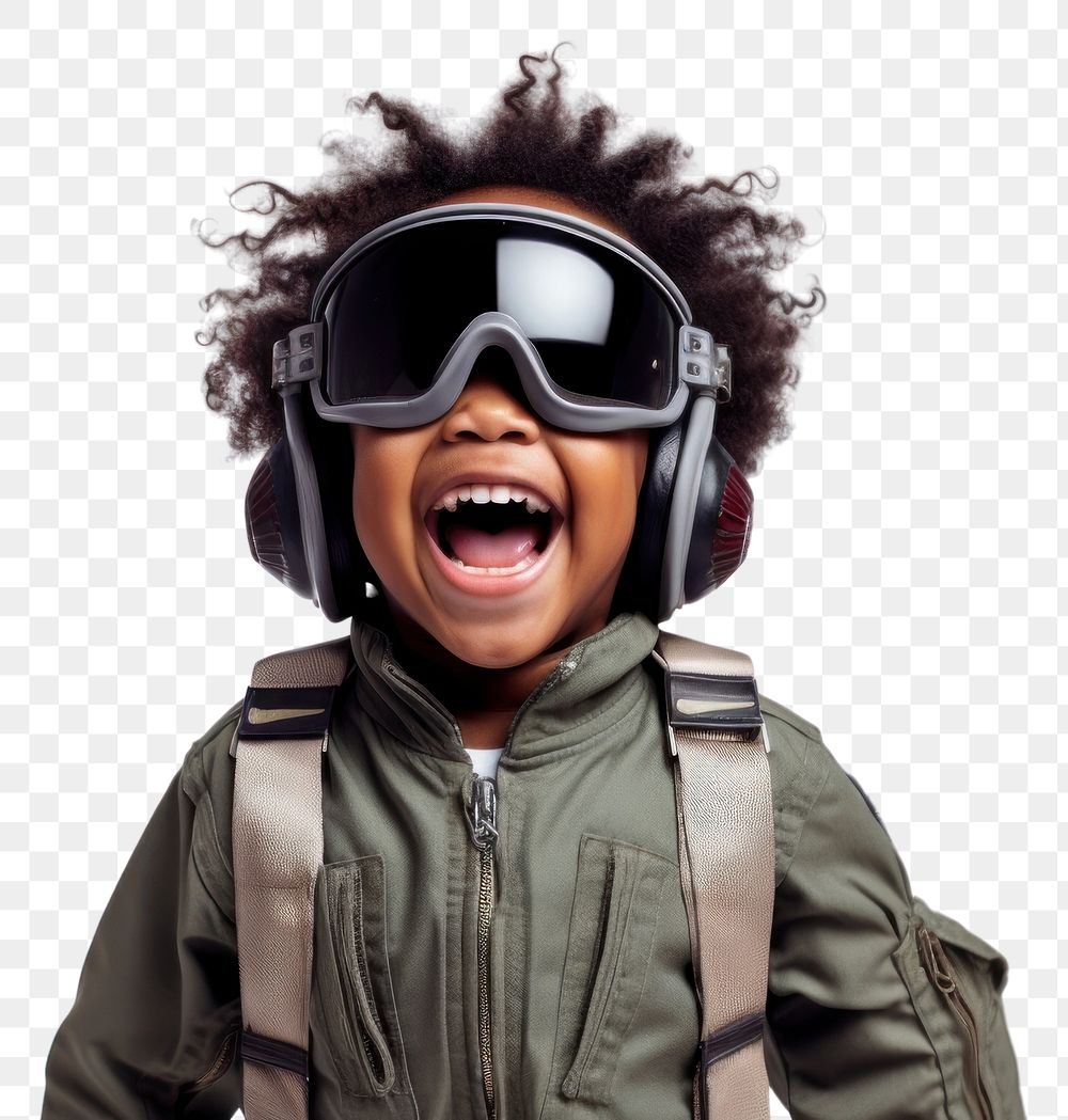 PNG Sunglasses headphones laughing portrait