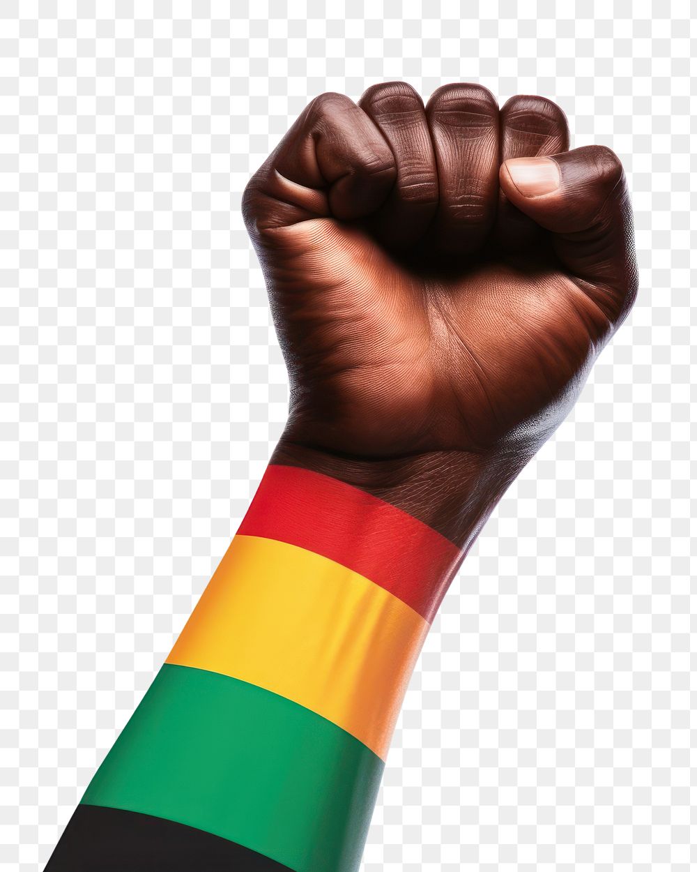 PNG Hand fist patriotism striped. 