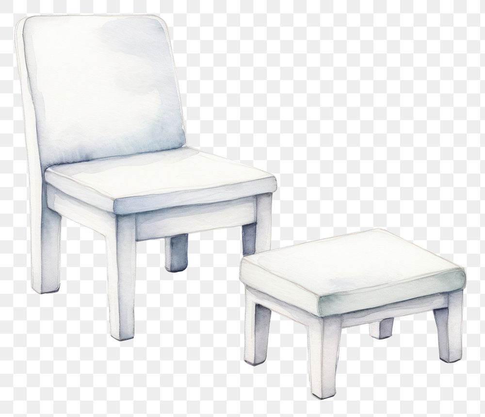 PNG Furniture chair white simplicity. AI generated Image by rawpixel.