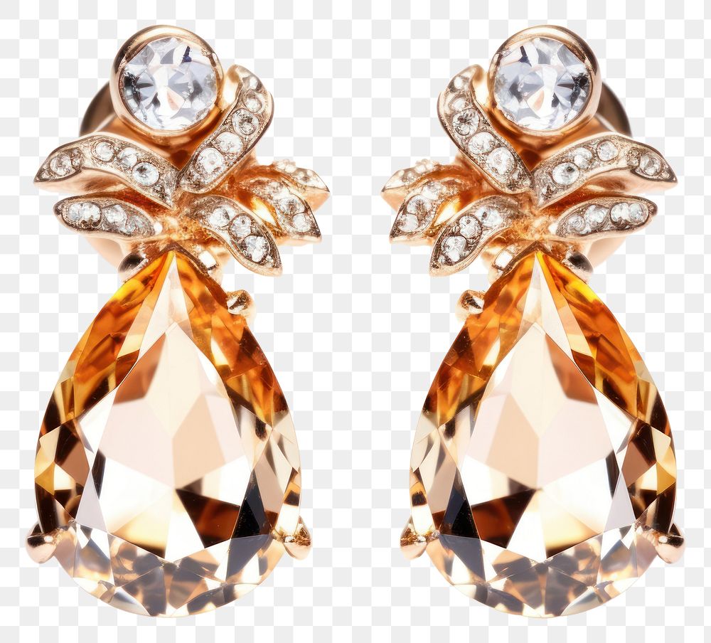 PNG Gemstone jewelry earring diamond. AI generated Image by rawpixel.