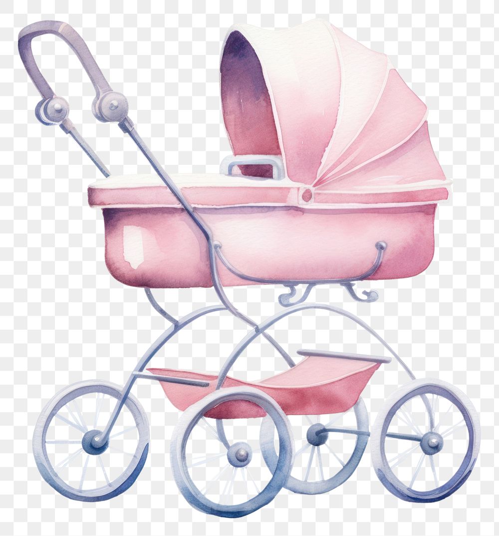 PNG Stroller wheel cute pink. 