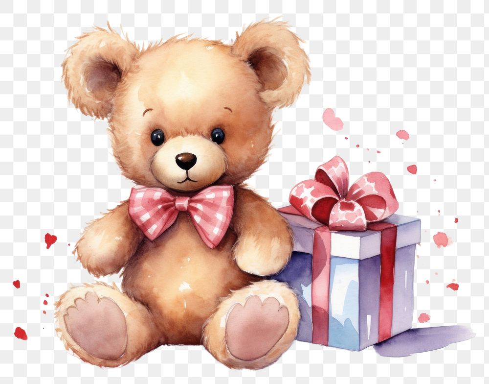 PNG Paper gift cute bear. AI generated Image by rawpixel.
