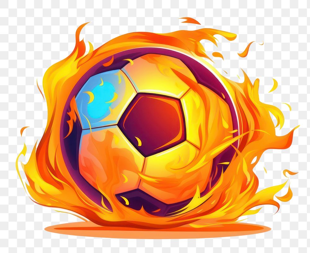 PNG  Football sports fire explosion. AI generated Image by rawpixel.