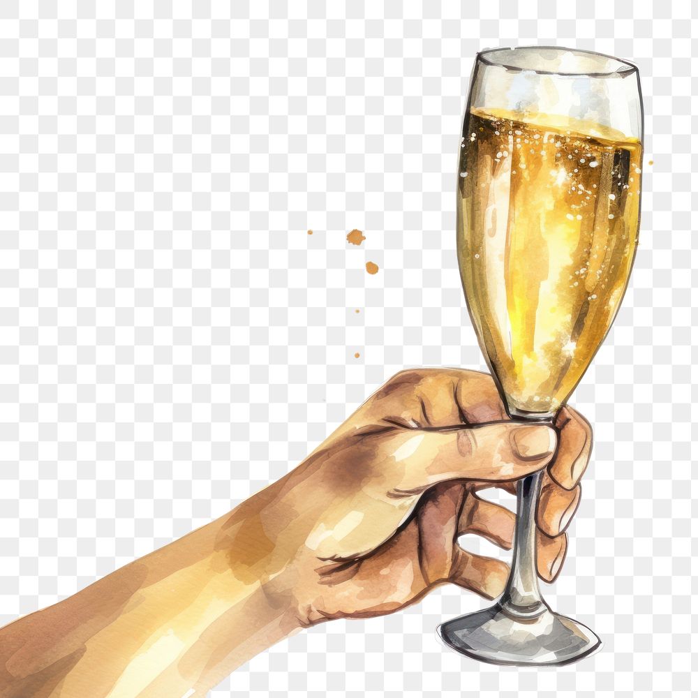 PNG Champagne glass drink beer. AI generated Image by rawpixel.