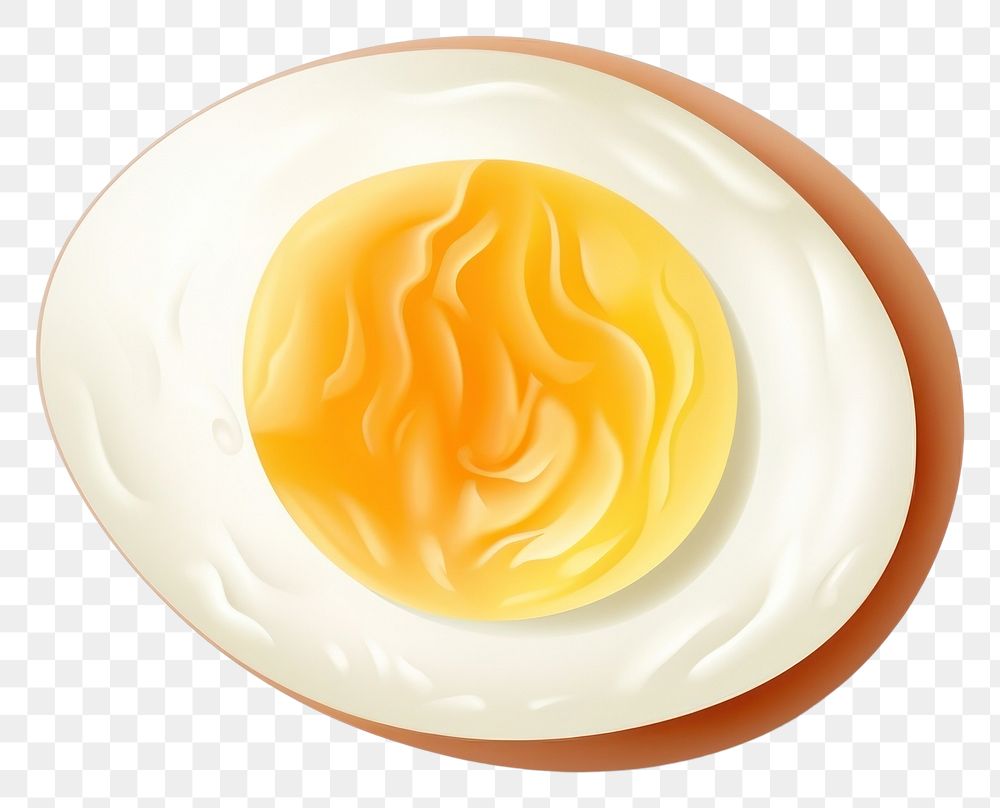 PNG Egg food white background boiled egg, digital paint illustration. AI generated image