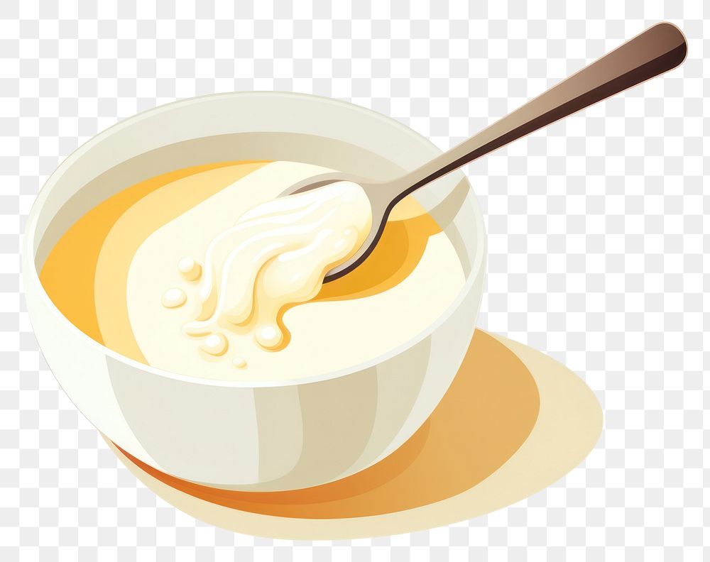 PNG Dish dessert cream spoon. AI generated Image by rawpixel.