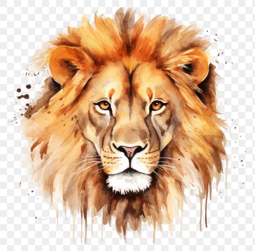 PNG Mammal animal lion white background