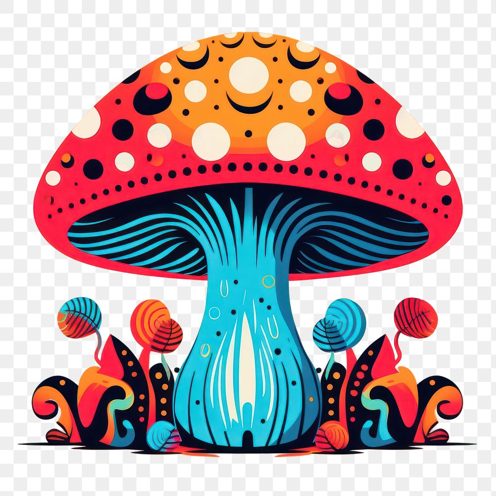 PNG Mushroom fungus agaric plant. AI generated Image by rawpixel.