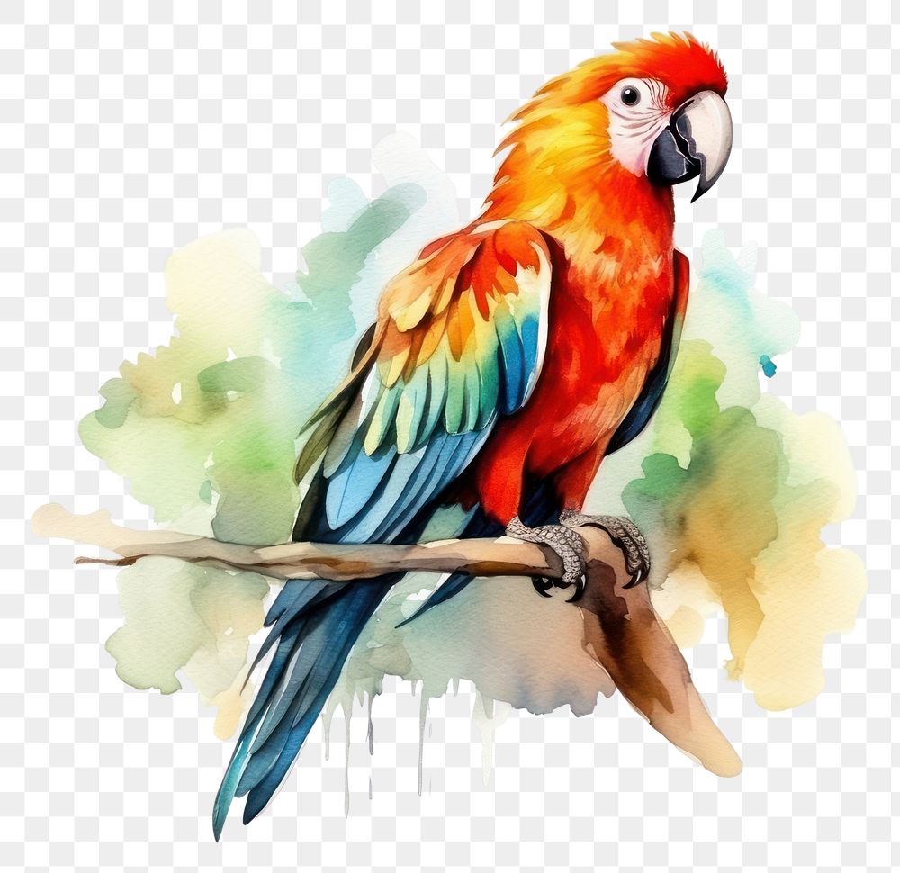 PNG Parrot animal bird creativity. AI generated Image by rawpixel.