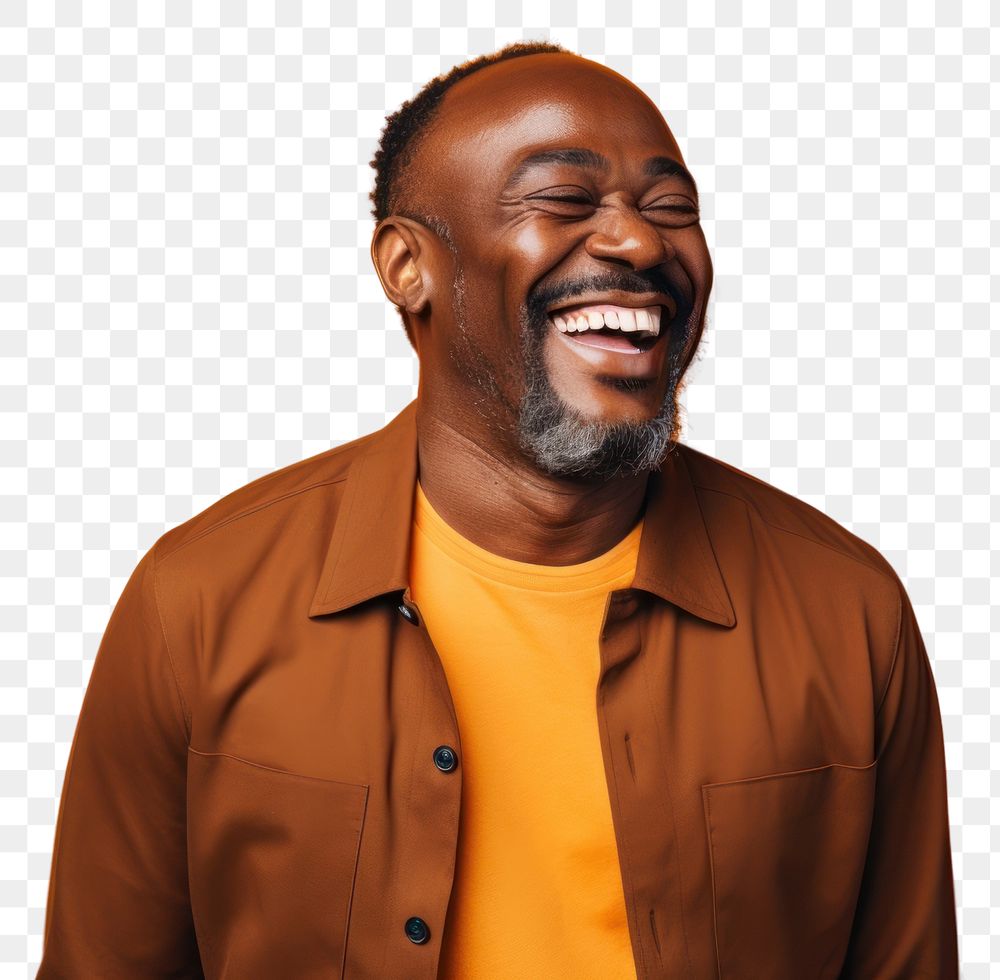 PNG Portrait laughing adult smile. AI generated Image by rawpixel.