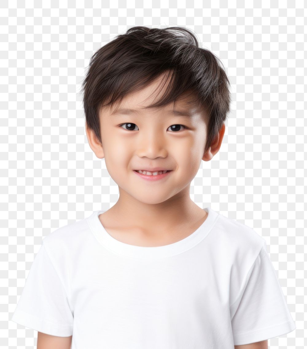 PNG Portrait t-shirt smiling child. AI generated Image by rawpixel.