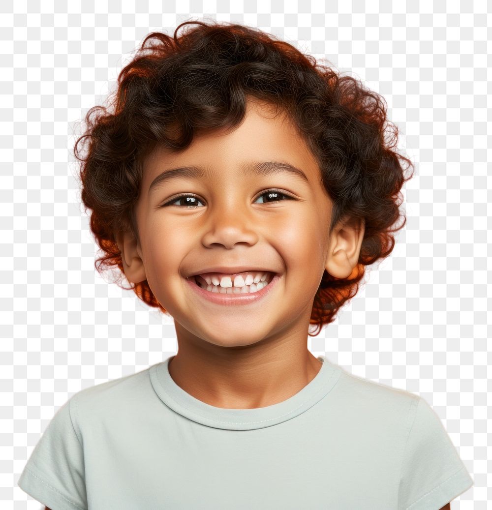 PNG Portrait laughing smiling child. AI generated Image by rawpixel.