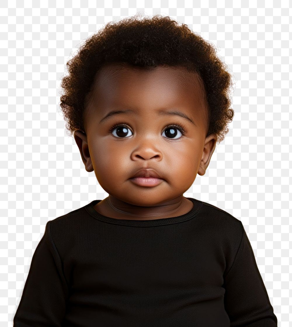 PNG Portrait baby photography hairstyle. 