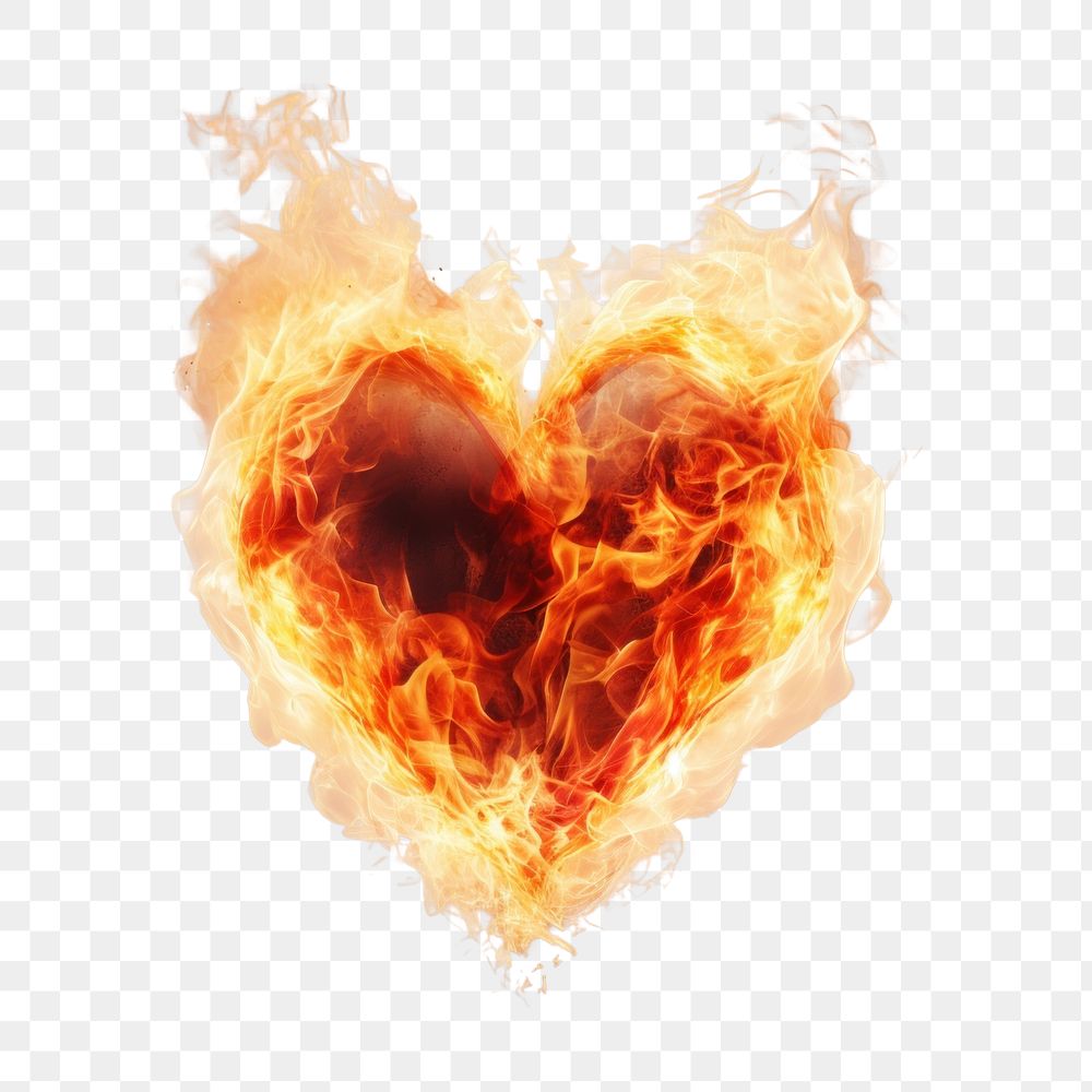 PNG Heart fire fireplace glowing. AI generated Image by rawpixel.