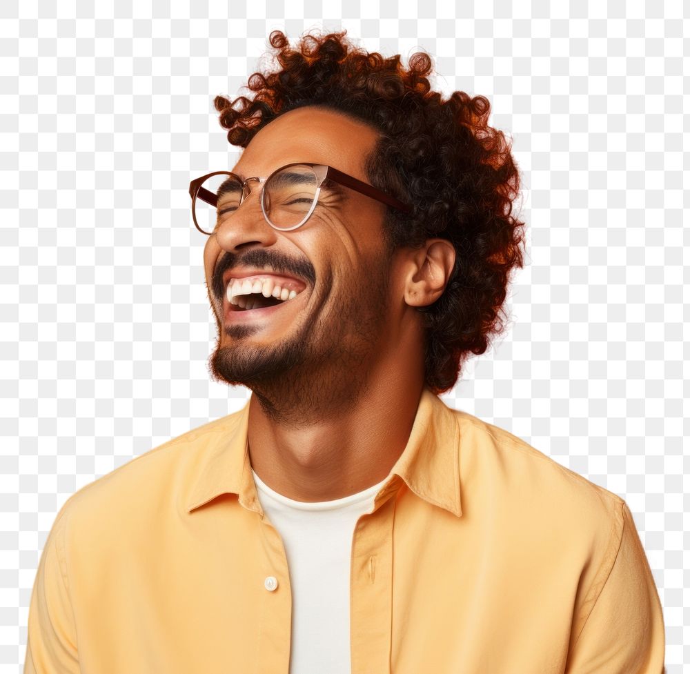 PNG Laughing glasses adult smile. AI generated Image by rawpixel.