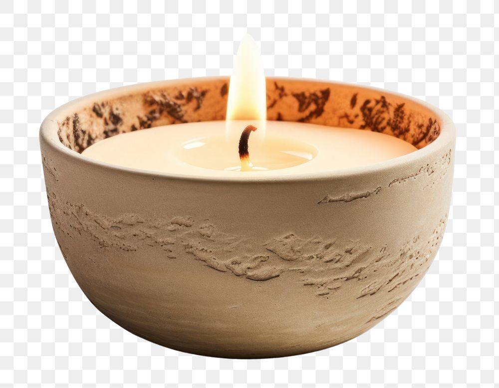 PNG  Candle fire porcelain flowerpot. AI generated Image by rawpixel.